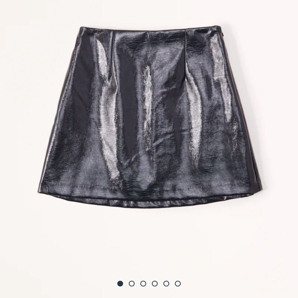 Abercrombie Patent Vegan Leather Mini Skort